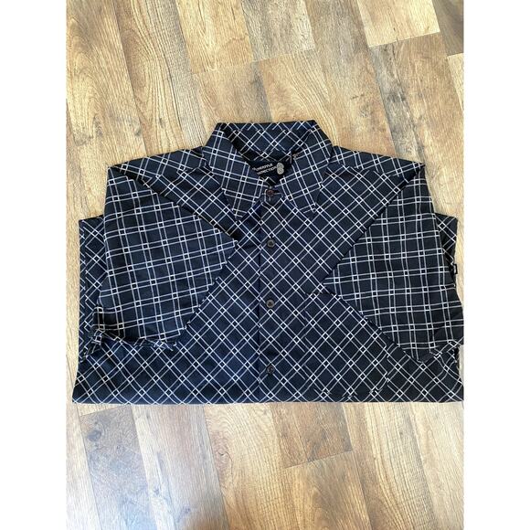 Pineapple Connection Black Patterned Button Up Casual Shirt Mens Sz M - Picture 3 of 8